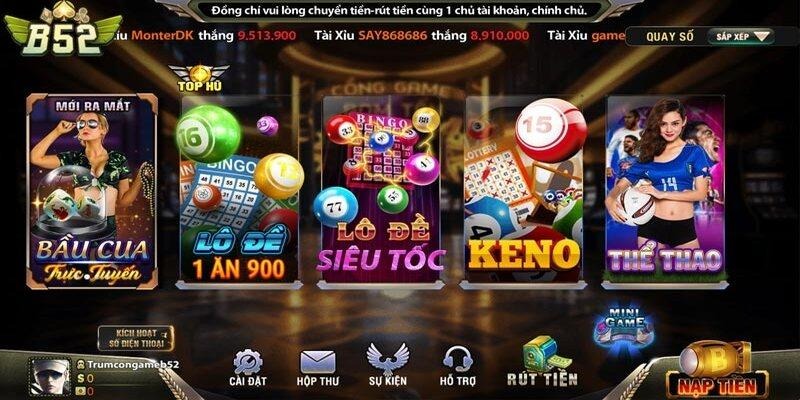 B52 Club sở hữu kho game giải trí đồ sộ